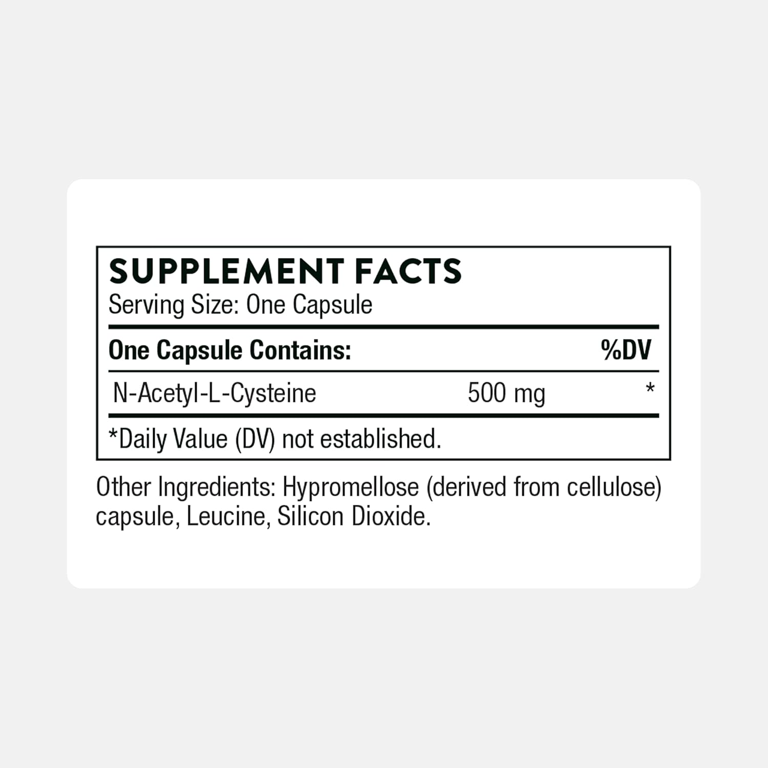 THORNE NAC (N-Acetyl-L-Cysteine) 500mg - 90 Capsules
