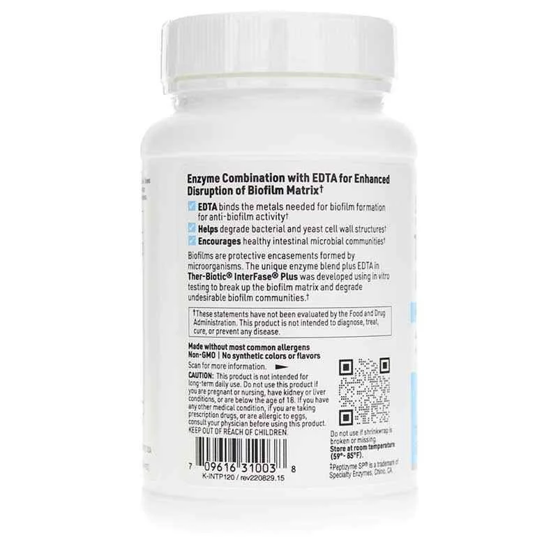 SFI Health Klaire Labs Ther-Biotic Interfase Plus 120 Capsules