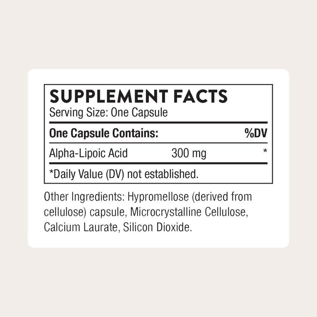 Thorne Alpha-Lipoic Acid 60 Capsules (300 mg per Capsule)