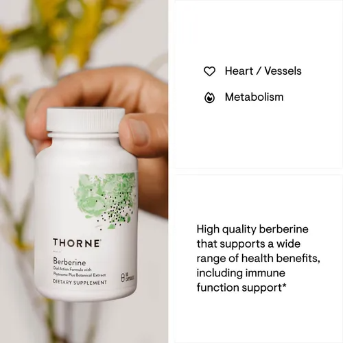 THORNE Berberine Dual Action Formula with Phytosome Plus Botanical Extract 60 Caps