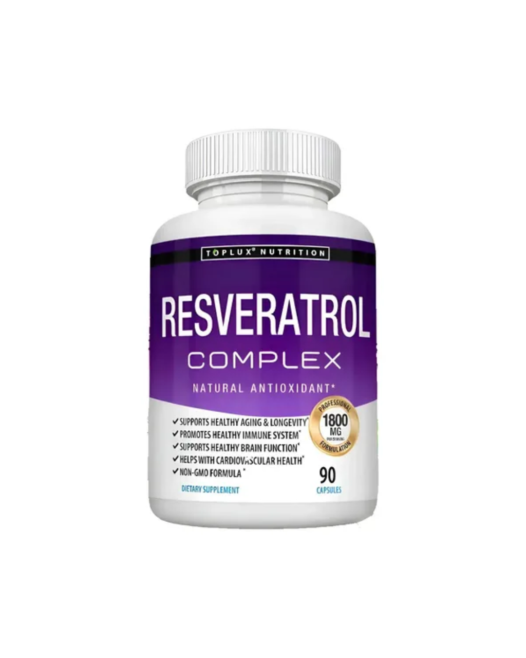 Toplux Nutrition Resveratrol Complex 1800mg 90 Capsules