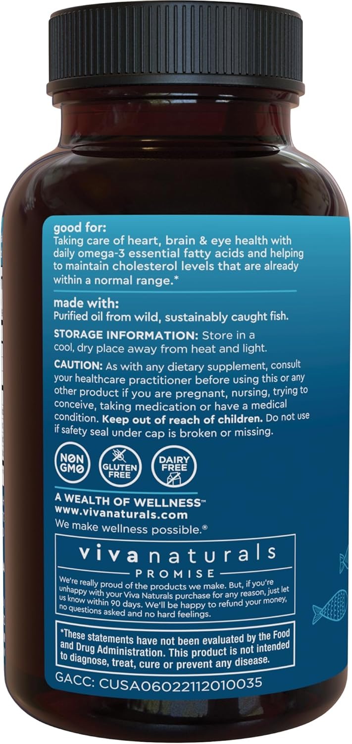 Viva Naturals Triple Strength Omega 3 Fish Oil 2500 mg