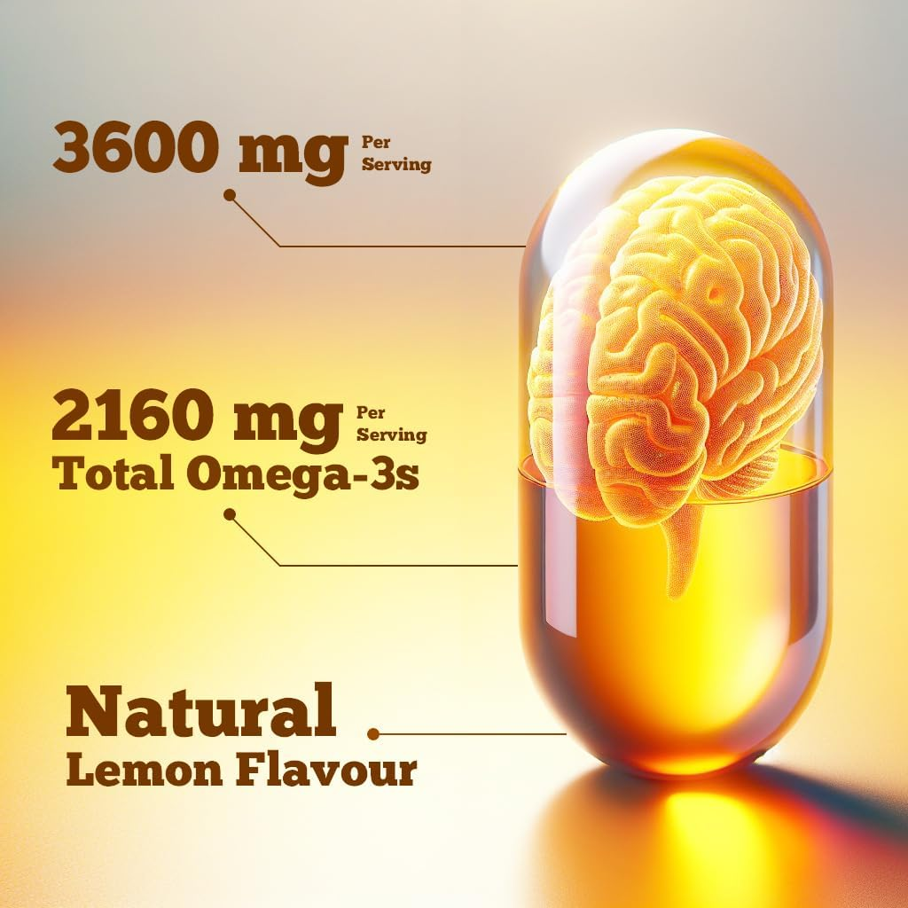 Vitamatic Omega-3 Fish Oil Natural Lemon, 180 Softgels