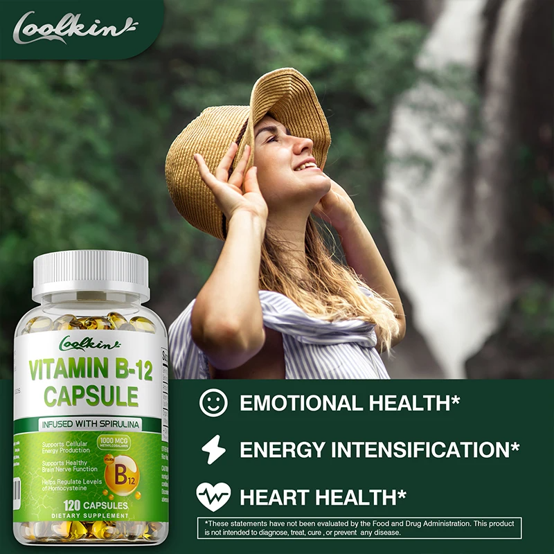 Coolkin Vitamin B12 Capsules Methylcobalamin 1000mcg - 120 count