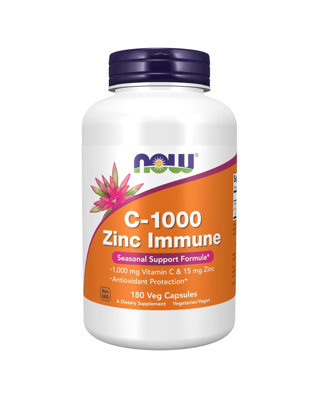 NOW Foods C-1000 & Zinc Immune - 180 Veg Capsules