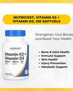Nutricost Vitamin K2 + Vitamin D3 120 Softgels
