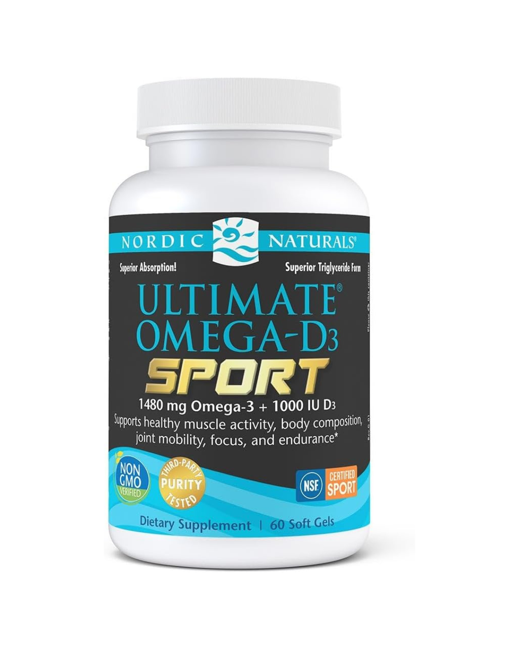 Nordic Naturals Ultimate Omega-D3 Sport _ 60 Softgels