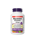 Webber Naturals Magnesium Bisglycinate 200 mg  _ 60 Count
