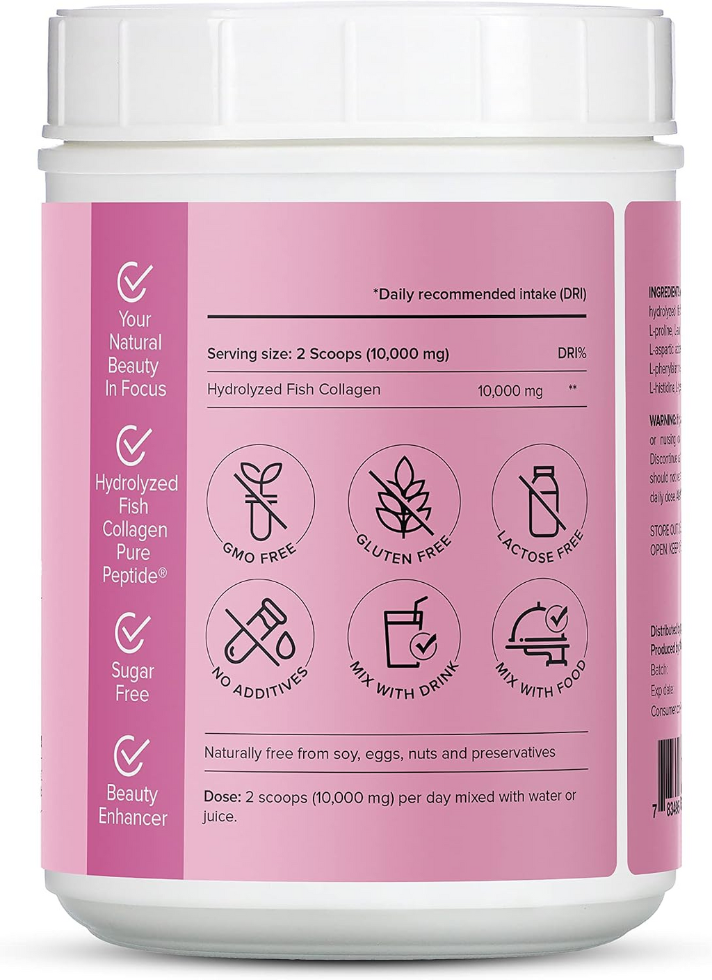 Young Life Pure Marine Collagen Peptides Type 1 & 3 Unflavored Powder 300g