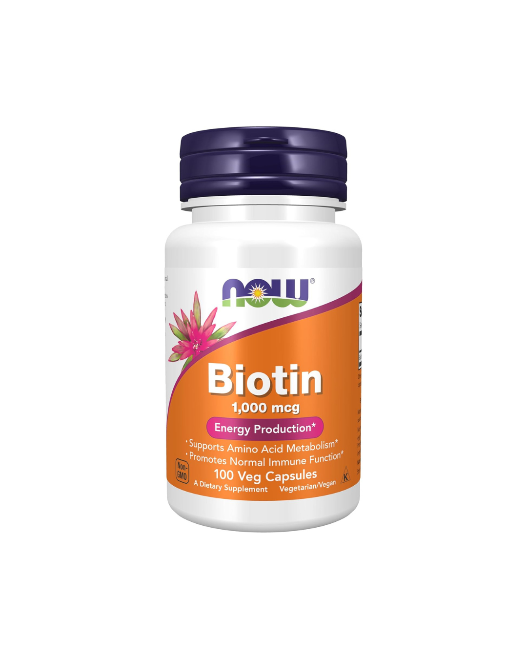 NOW Foods Biotin 1,000 mcg, 100 Veg Capsules