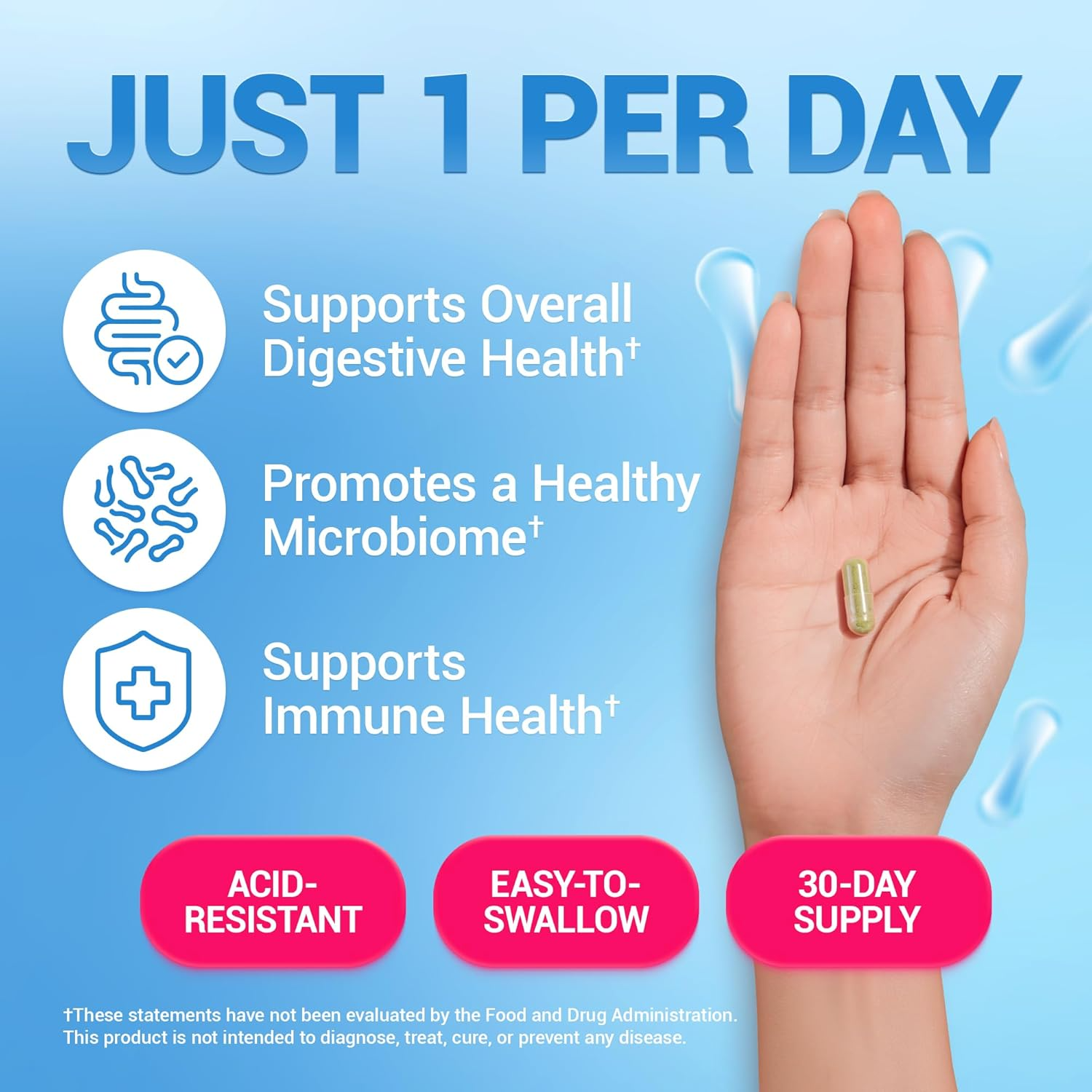 Dr. Berg Probiotics with Prebiotic Blend 60 Billion CFUs – 30 Vegetable Capsules