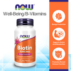 NOW Foods Biotin 5000 mcg Capsules, 120 Count
