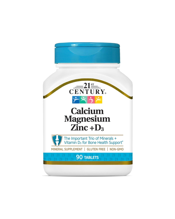 21st Century Calcium Magnesium Zinc + D3 250 Tablets