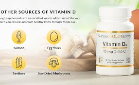 California Gold Nutrition Vitamin D3 50 mcg (2,000 IU) 90 Fish Gelatin Softgels