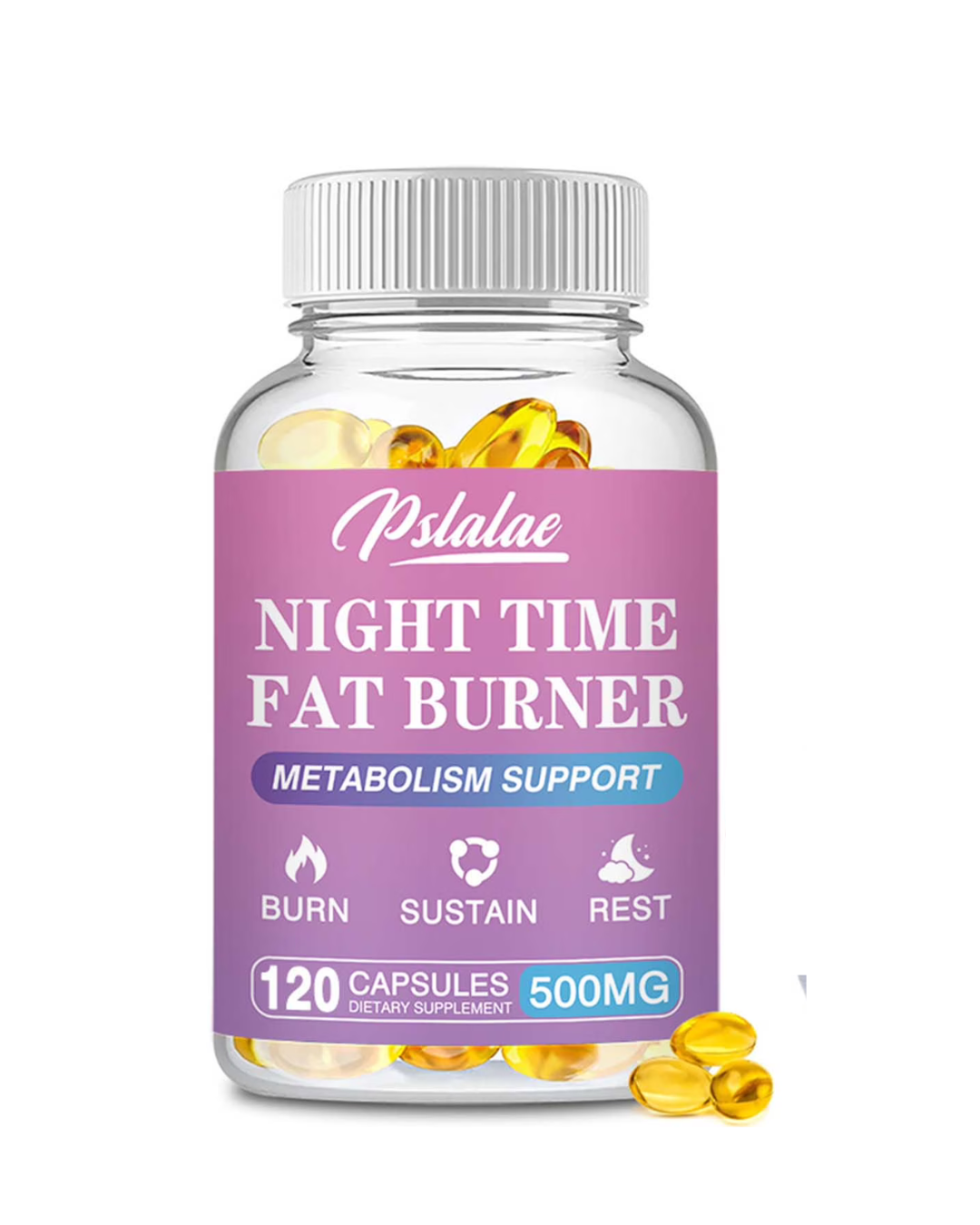 Pslalae Nighttime Fat Burner 500mg - 120 Count