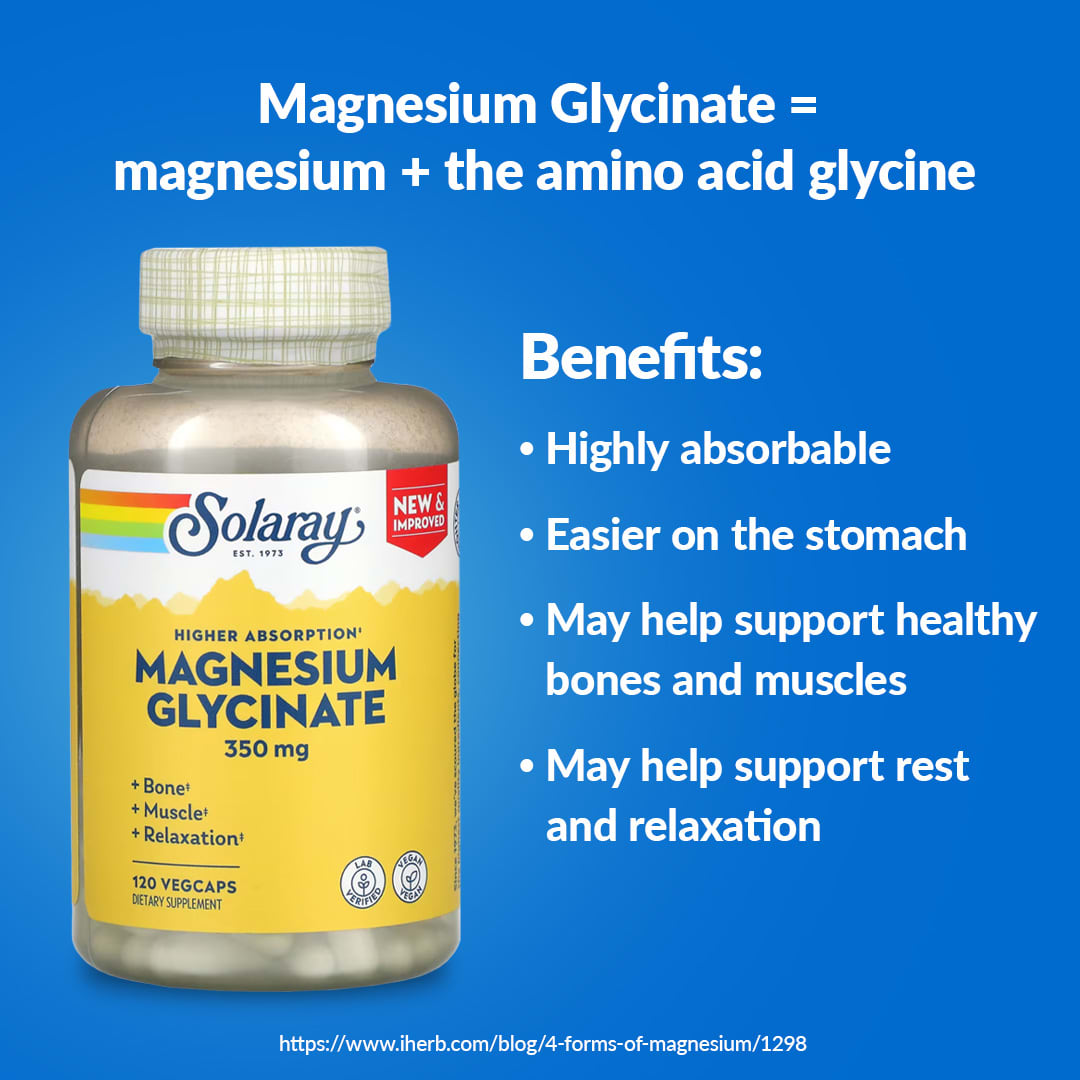 Solaray High Absorption Magnesium Glycinate 350 mg 120 VegCaps