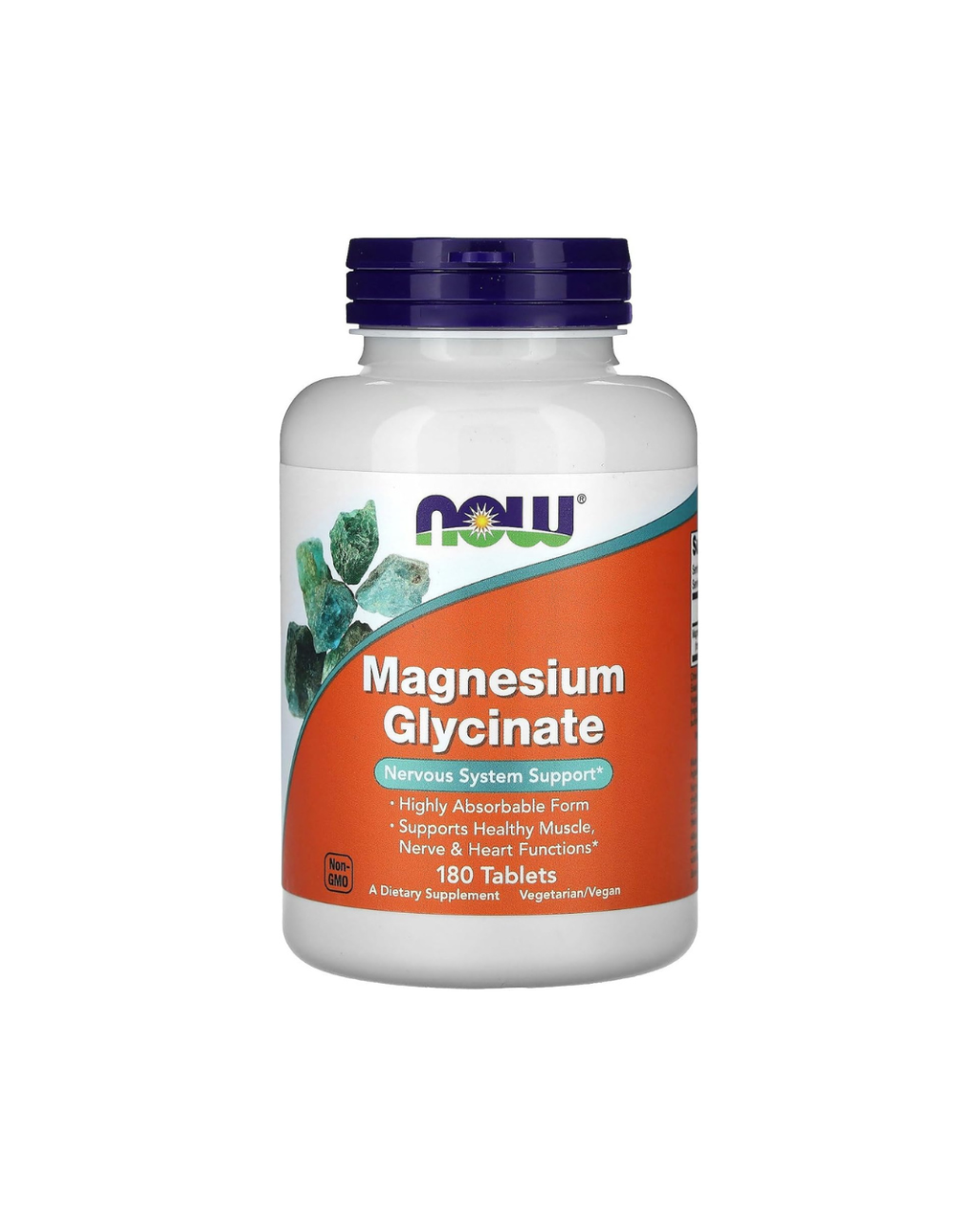 NOW Foods Magnesium Glycinate 180 Tablets (100 mg per Tablet)