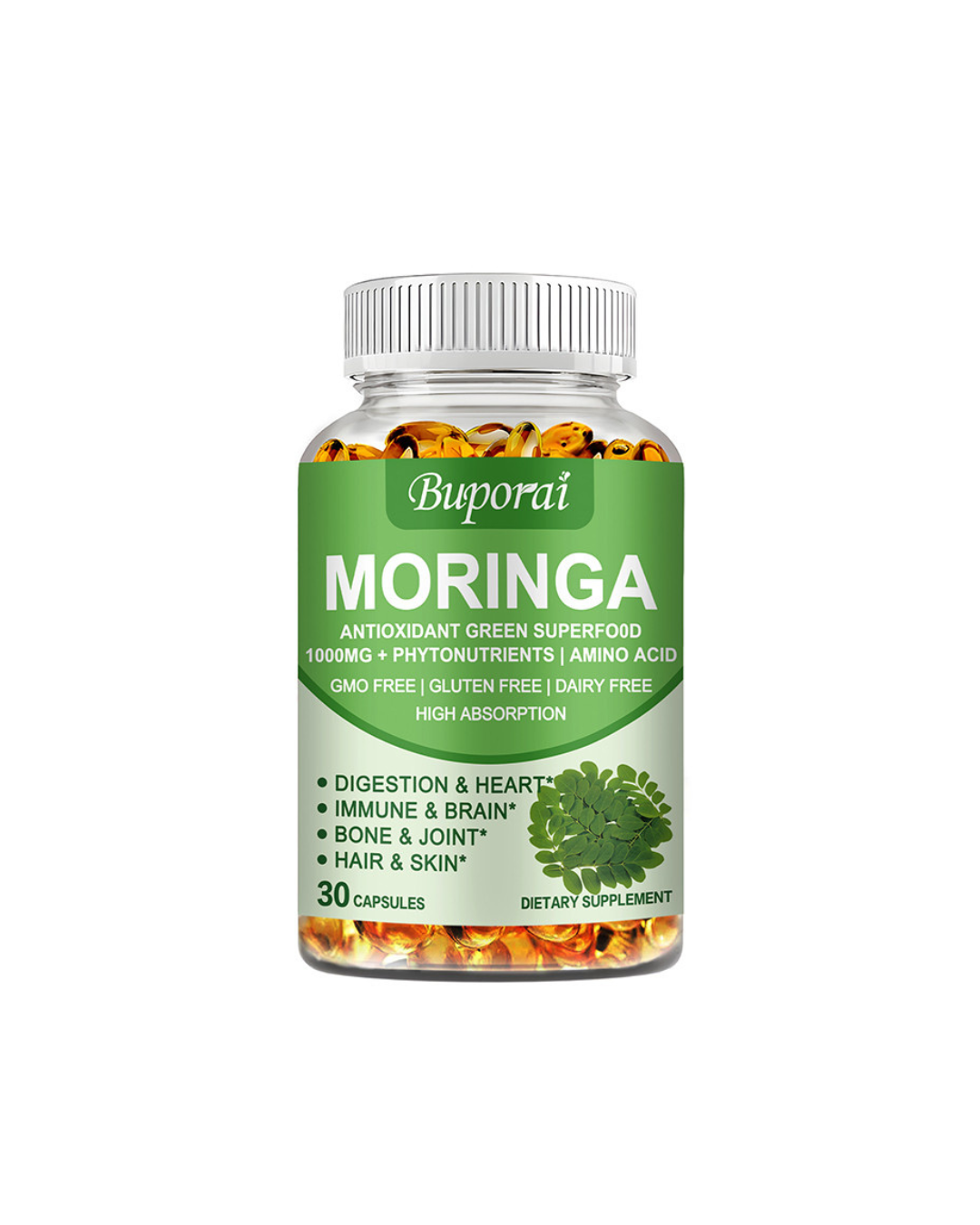 Buporai Moringa 1000mg Softgels - 120 Count