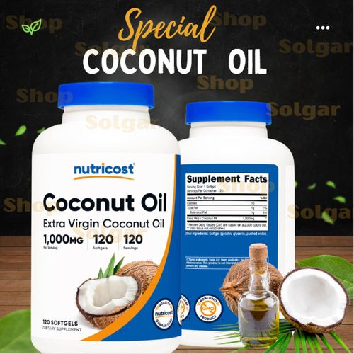 Nutricost Coconut Oil 1000mg 120 Softgels