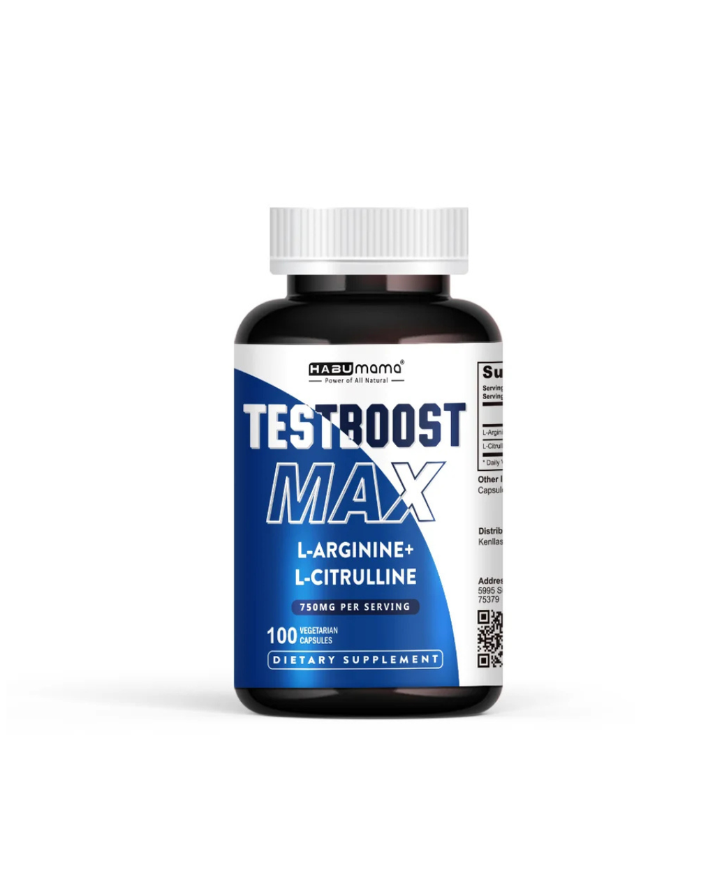 Testboost Max with L-Arginine + L-Citrulline - 100 Capsules