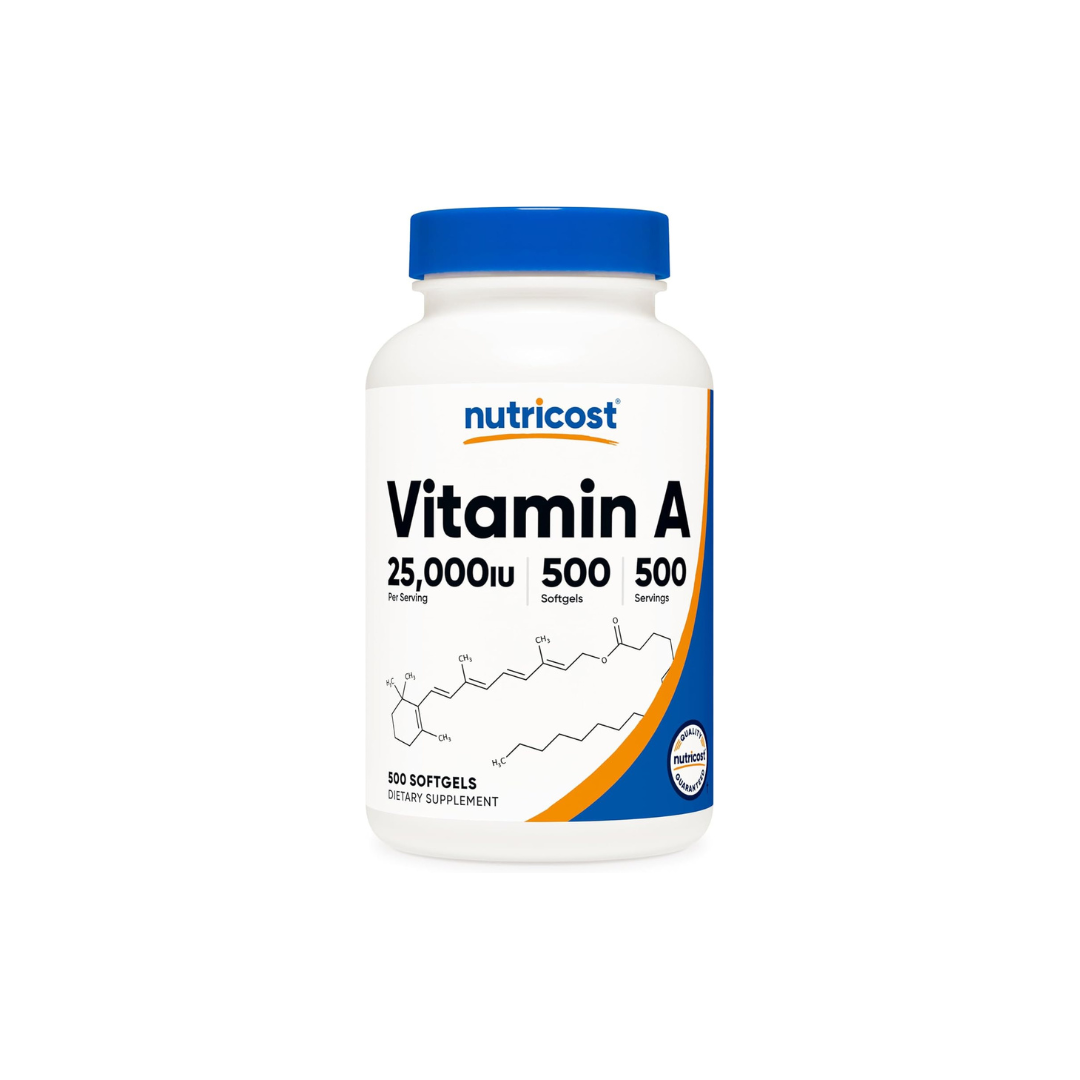 Nutricost Vitamin A 25,000 IU, 500 Softgels