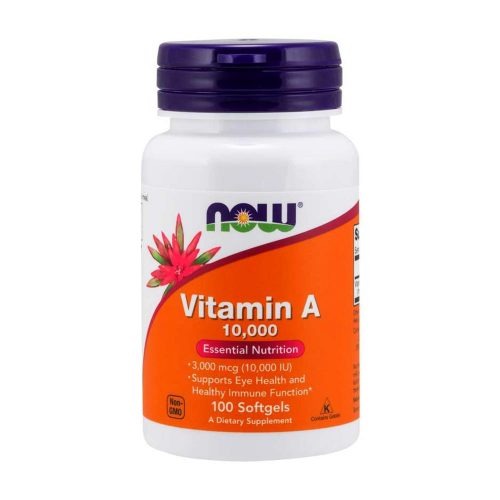 NOW Foods Vitamin A 10,000 IU (3,000 mcg)  100 Softgels