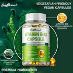 Coolkin Vitamin B12 Capsules Methylcobalamin 1000mcg - 120 count