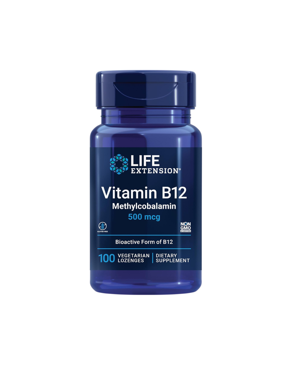 Life Extention Vitamin B12 Methylcobalamin - Bioactive Form of B12 - 100 Count