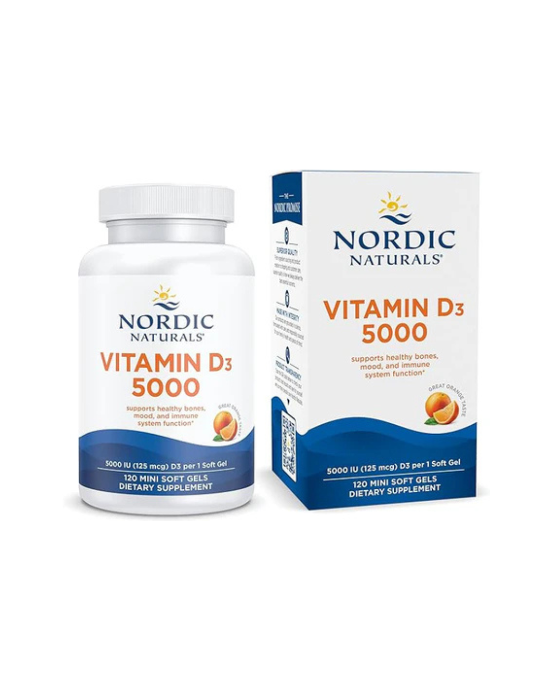 Nordic Naturals Vitamin D3 5000 Orange - 120 Mini Softgels