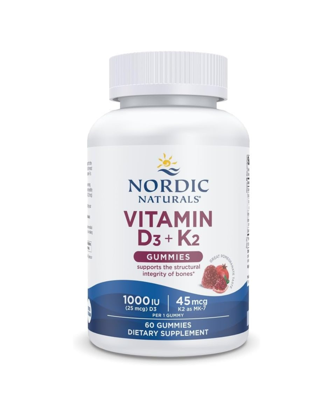 Nordic Naturals Vitamin D3 + K2 Pomegranate - 60 Gummies