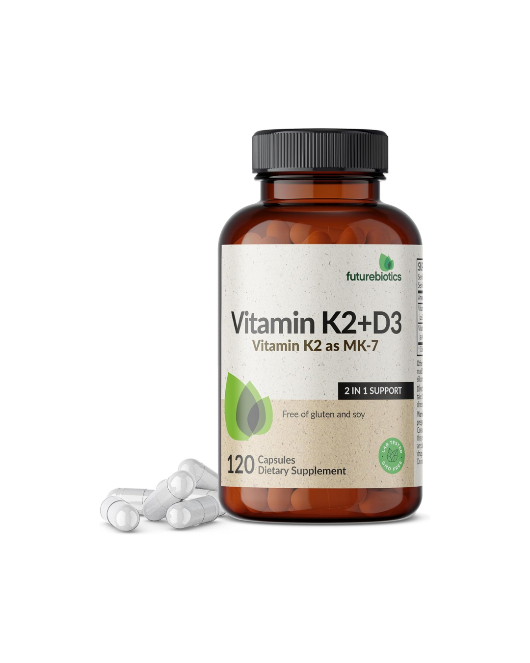 Futurebiotics Vitamin K2 + D3 Extra Strength 120 Capsules